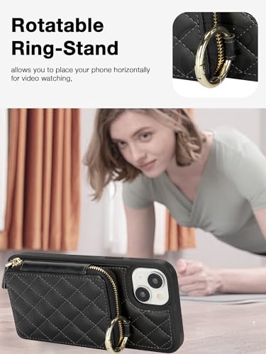 Housse iPhone 15 Plus portefeuille et zippée pour simplifier vos sorties - 6