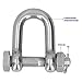 Aumotop 304 Stainless Steel D Anchor Shackle Solid Construction Hardware 500kg Safe Bearing Capacity for Various Industries