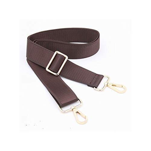 3 8 cm breiter Schultergurt für Männer und Frauen für die Handtasche Adjustablemale Computer Aktentasche Laptoptasche Riemen Braun A-Metall Gold