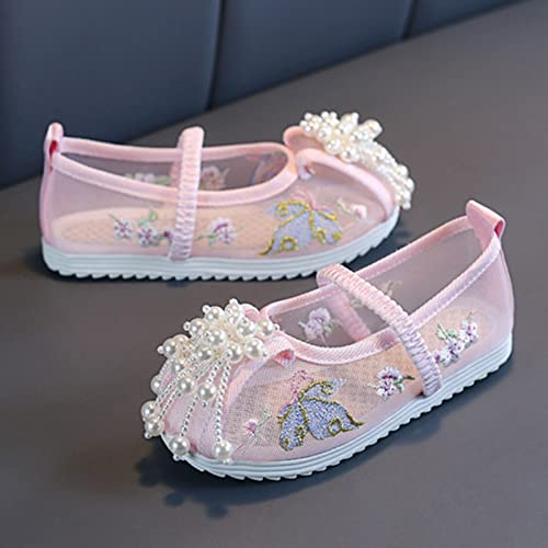 Girls Sandals Girls Flat Bottomed Embroidered Sandals Fashionable Costume Shoes Performance Children Kids Tote4