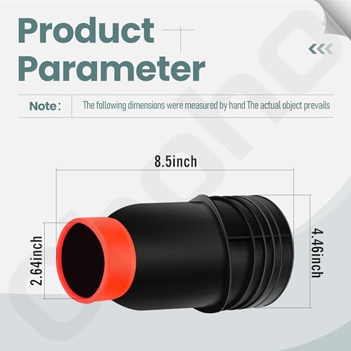 Car Drying Nozzle for Milwaukee M18 Fuel Leaf Blowers 2824-20, 8\" Long Car Drying Blowpipe, with Red Soft Tip Cover - by Ohoho