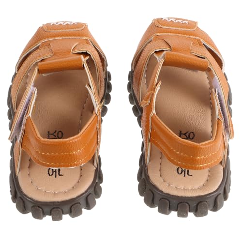 LRXIYODE Sandalias Infantiles con Suela Blanda y Puntera Cerrada Cómodas y Seguras para Verano para Playa y Actividades al Aire Talla Color Amarillo