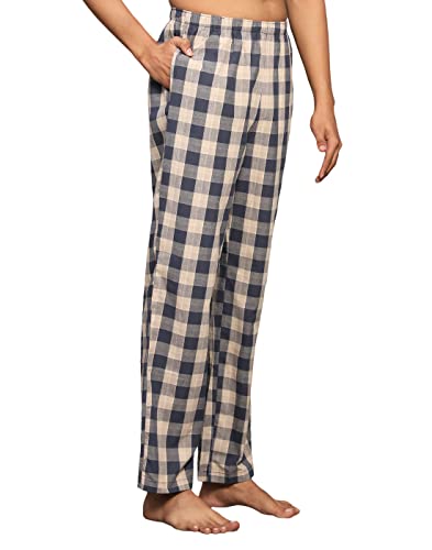 Image of B STORIES Men's 100% Cotton Full Sleeve PJ Set - Checkered Nightwear Set | Soft Loungewear | Comfortable Sleepwear | Stylish Casual Home Wear Shirt & Pant (S-XXL)