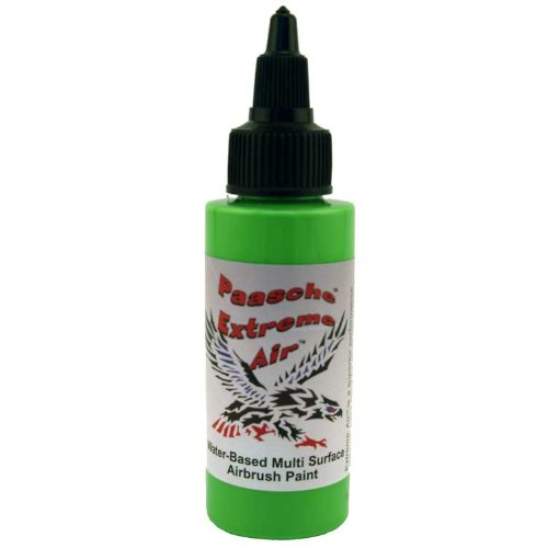 Paasche Airbrush Extreme Air Multi Surface Paint, 4Ounce, Verde Fluorescente
