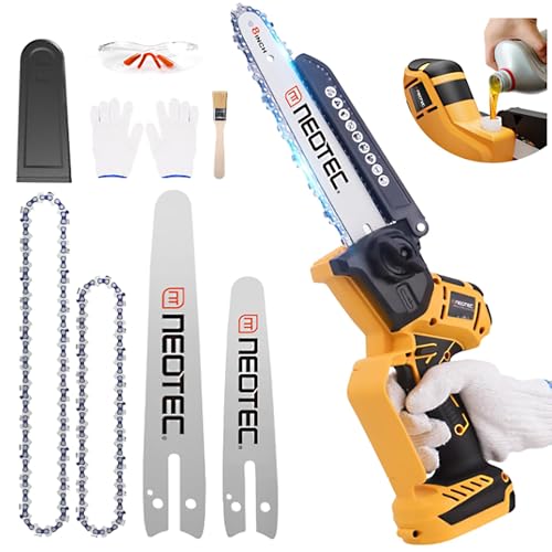 Mini Chainsaw Cordless Fit for Dewalt Battery 20V MAX, NEOTEC 6 Inch & 8 Inch electric Chainsaw with...