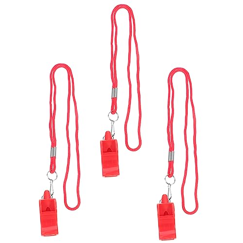 KICHOUSE 3Pcs Whistle Emergency Whistle for Outdoor Activities Keychain Pendant for Lifeguards Survival and Sports