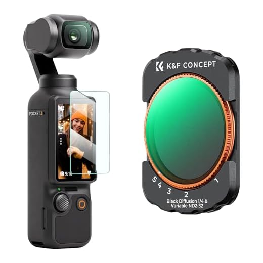 K&F Concept Filtre ND2-32&Black-Mist 1/4 Magnétique Compatible avec DJI OSMO Pocket 3 Filtre 2 en 1 Black Diffusion et ND Variable Nano-revêtements Étanche Anti des Rayures Léger HD