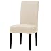 TOYABR Dining Chair Covers Seersucker Stretchy Spandex Chair Protecter Slipcovers for Banquet Wedding Party Dining Room (2pcs, Cream Ivory)