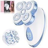 Electric Razors for Women - Upgraded Magnetic Electric Shaver for Women, Cordless Painless Hair Remover for Legs Bikini Face, Lady Trimmer for Sensitive Skin, Detachable and Waterproof, Blue