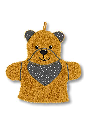 Sterntaler Spiel-Waschhandschuh Terrybär Baylee, Handpuppe, Größe: 24 x 24 cm, Gelb