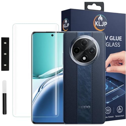 Image of Advance HD+ UV Tempered Glass Screen Protector For Oppo F27 Pro (Pack of 1) Full Adhesive UV Curved Screen Protector Case Friendly HD Clarity with installation kit