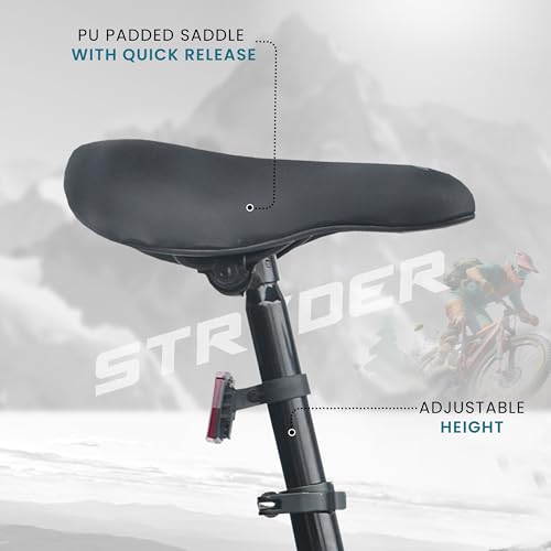 Image of Stryder 29T Krueger Mountain Cycle for Men & Women with Front Suspension and Dual Disc Brake | Single Speed Cycle - Ideal for 12+ Years (Frame: 18 Inches) (Black::Teal Green)