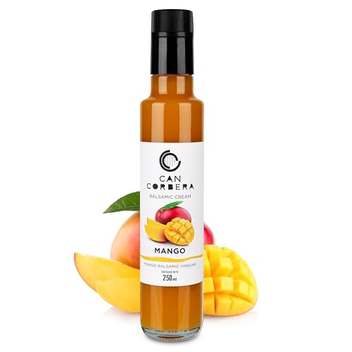 CAN CORBERA Balsámica - Balsamico Gourmet Essig Creme (1 x 250ml) (250ml (1er Pack), Crema Balsamica de Mango - Mango)