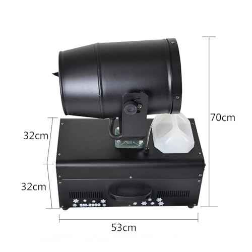 Máquina profesional de nieve TsoLay, máquina generadora de nieve para interiores y exteriores de 2000 W, con cabezal móvil de 90° y control remoto, alcance de rociado de 6 a 8 metros, para bodas, fiestas y eventos miniatura 5