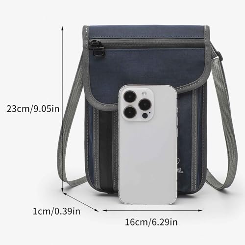 Image of JEMINAL Passport ID Crossbody Phone Bag for Men & Women: Waterproof Small Phone Shoulder Handbag for lighty Camp Jog Travel
