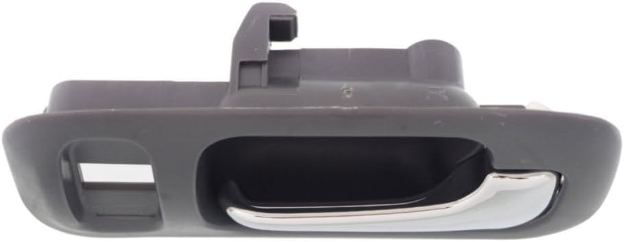 For Honda CR-V 1997-2001 Door Handle Driver and Passenger Side Pair Front Interior Gray Bezel With Chrome Lever With Door Lock Hole LX/EX/SE Plastic HO1352139, HO1353139 72164SX0003ZB, 72124SX0003ZB