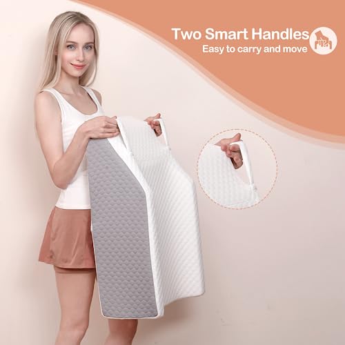 Forias Double Leg Elevation Pillows for After Surgery, Injuries or Rest, Memory Foam Leg Pillows for Sleeping Leg Elevating Pillow Wedge Pillow for Sciatica Back Knee Hip Ankles Pain Relief