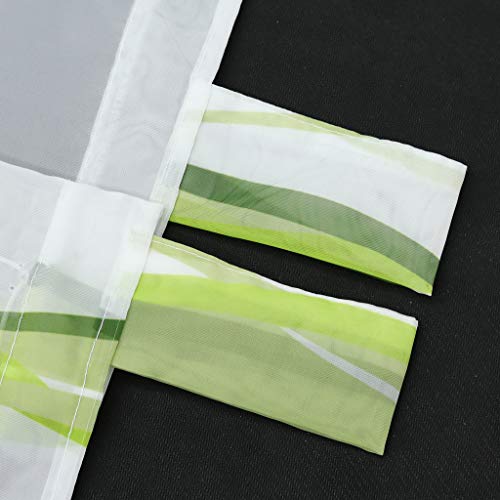 ESLIR Roman Blind with Tabs, Kitchen Roman Curtains, Transparent Tab-Top Blind, Curtains, with Waves Print, Modern, Voile - Image 4