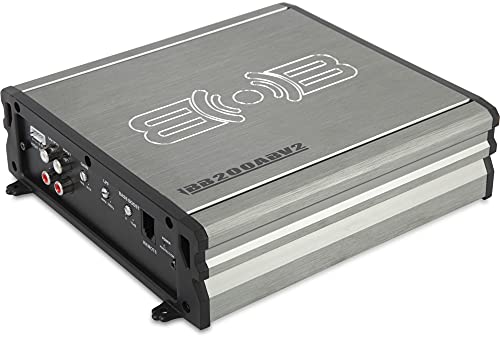 Belva BB200ABv2 500W Peak Monoblock Car Amplifier, Class A/B, 2-Ohm Stable, 200W RMS at 4Ω, 500W RMS at 2Ω, Adjustable Gain, Low-Pass Filter, Bass Boost, Remote Bass Knob