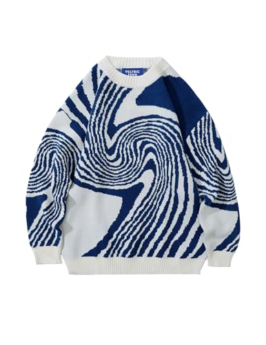 Aelfric Eden übergroßer Strickpullover, Unisex, Motiv: Strudel, lockere...