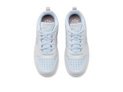 Image of Nike, Unisex Kids, Court Borough Low Recraft (Big Kid), Aura /Silt Red /Phantom /White, 4 Medium, Big Kid