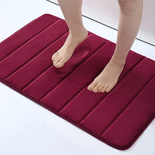 Homaxy Memory Foam Badezimmer Badteppich Saugfähige Rutschfester Badvorleger Waschbar Badematte -...