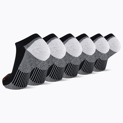 Merrell Men's and Women's Recycled Cushioned Low Cut Socks-6 & 12 Pairs-Hiking Arch Support2