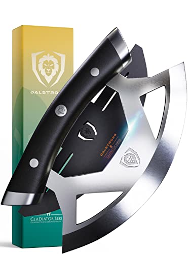 Dalstrong Gladiator Elite Series High Carbon 5Cr15Mov Steel Ulu Kitchen Knife With G10 Handle, 7 Inches, Sheath Included #TOP29