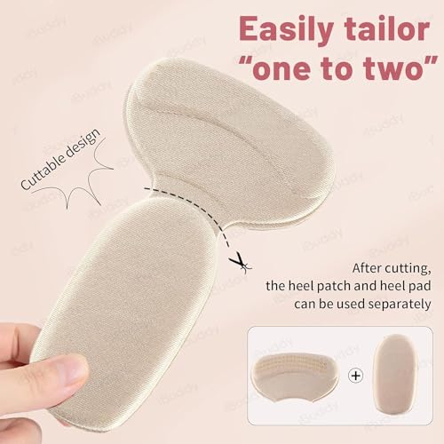 Image of Shoe Bite Protector & Gel Insoles | Foot Care Cushion Pads for Men & Women | Self-Adhesive Heel Grips, Shoe Tape, Arch & Heel Support | Prevent Blisters, Cuts | Comfort & Pain Relief Insoles (Black+Skin+Brown, Large)