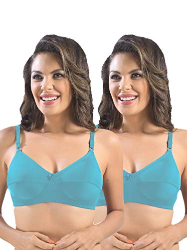 Image of SONARI Womens Cotton Everyday Bra | Non Padded, Wire Free, Comfortable Bra with Seamed Cups | Medium Coverage, Hook and Eye Closure for Everyday Wear | Adjustable Strap for a Customized Fit - Loreal