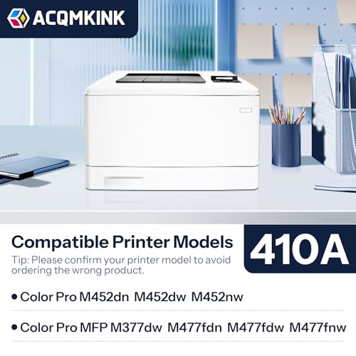 Image of 410A Toner Cartridges 4 Pack Replacement for HP 410A CF410A CF411A CF412A CF413A Color Pro MFP M477fdn M477fdw M477fnw; M452dn Printer (Black /Cyan /Magenta /Yellow)