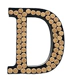 Decomil Wine Cork Holder (A-Z) (Letter D) | Decorative Wine Letters Cork Holder (D) | Wall Art Cork...
