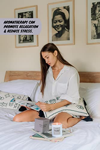 Wood Tobacco & Leather, Premium Scented Candles, Non Toxic, 46H Burn, 8.1Oz Soy Wax, Aromatherapy, Strong And Long Lasting Jar Candle For Home, Gifts For Women And Men, Spring Candle, Velas Aromaticas #TOP1