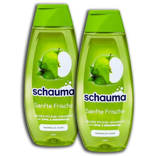 2 er Pack Schauma Shampoo SANFTE FRISCHE Apfel und Brennnessel 2 x 400ml