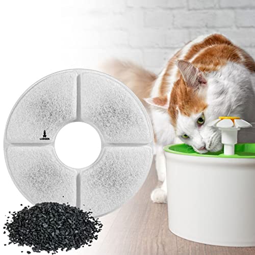 Kit com 4 Filtros Refil Lorben para Bebedouro Gato Cão Fonte Pet Filtra e Purifica Água