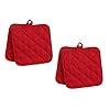 Pack of Four 4 Red Home Store Cotton Pot Holders 2 Sets of 2 2 Red Reluen