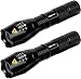 LuxPower Tactical V1000 LED Flashlight [2 PACK] – Best High Lumen Handheld Light - Portable, Zoomable, Water & Shock Resistant - Ideal for Outdoors, Home, Emergency, or Gift-Giving
