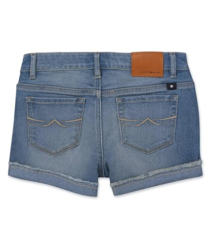 Image of Lucky Brand Girls' Cuffed Jean Shorts, Stretch Denim with 5 Pockets, Mid to High Rise Waist