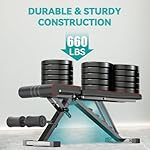 Adjustable/Foldable Weight Bench, 660LBS Home Gym Workout Bench Lifting Sit-up Exercise Bench for Bench Press - Image 2