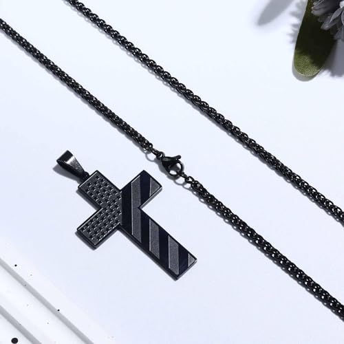 Cross Necklace for Men Boys Son Grandson Birthday Christian Graduation Christmas Gifts4