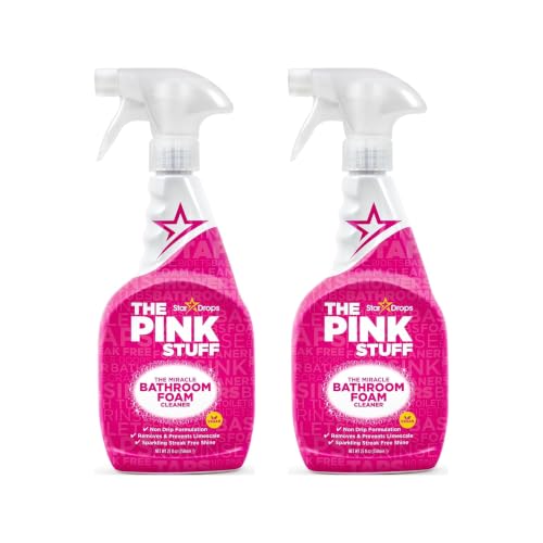 Stardrops The Pink Stuff Miracle Bathroom Foam Cleaner, 25 Fl Oz 2Pk