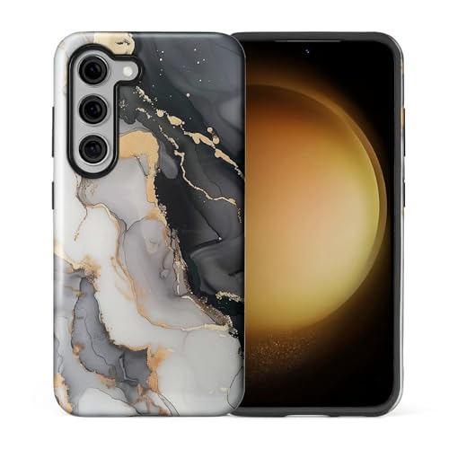 Coque Galaxy S23 marbre noir pour le quotidien urbain