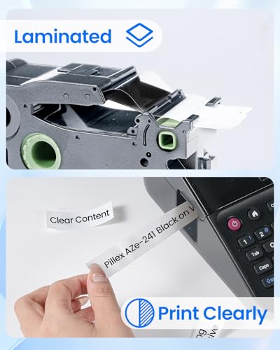 Image of TZe-241 18mm 0.7 Laminated White Tape Replace for Brother Label Maker Tape 18mm Label Tape Compatible with P-Touch TZ TZe 3 /4 inch Black on White TZE241 for PTD410 PT-D400 PT-D610BT PTD600 Refills,4 Pack