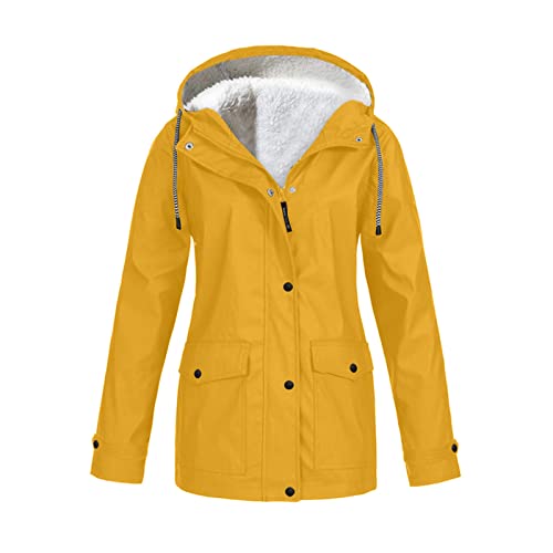 oshhni Esqui Na Neve com Capuz à Prova D'água para Mulher Jaqueta Quente de Inverno Casaco Corta-ve