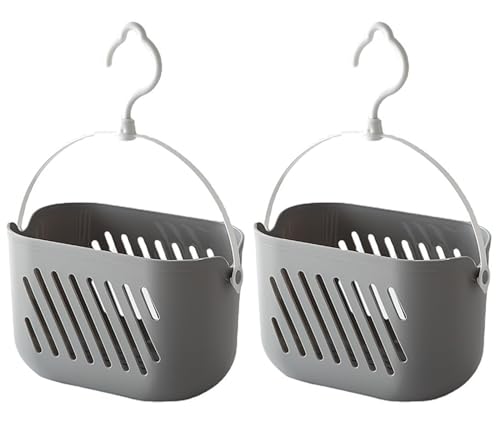 Orrdiffi 2 Stück Duschkorb zum Hängen Kunststoff Badewannenspielzeug...