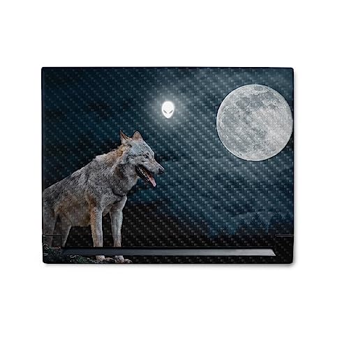 Image of MightySkins Carbon Fiber Skin Compatible With Alienware M18 R1 (2023) Full Wrap Kit - Happy Hunting | Protective, Durable Textured Carbon Fiber Finish | Easy To Apply & Change Styles | Made in the USA