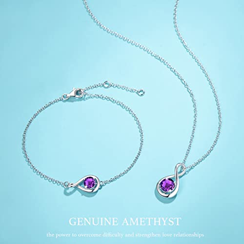 Fancime FR-1993509-001 Amethyst Bracelet February Birthstone thumb #1