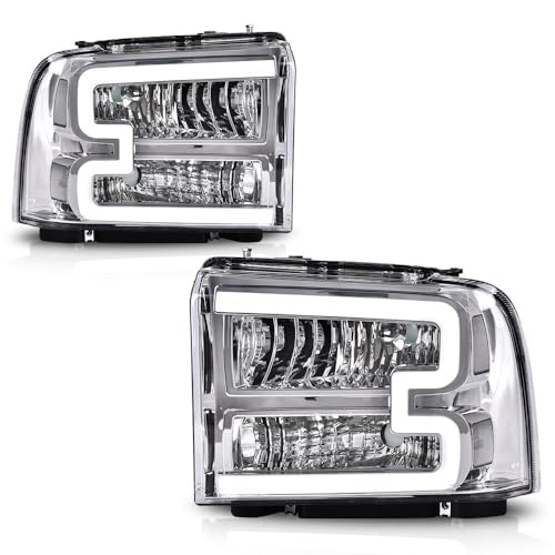Image of PIT66 LED Front Headlights Assembly Fit F250-F550 2005-2007, 05 Excursion