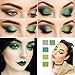 GOERTI Green Eyeshadow Makeup Palette – 16 Colors Bright & Dark Green Matte Shimmer Metallic Glitter High Pigmented Eye Shadow, Forest Emerald Lime Palette Kit for Cosplay, Parties, Christmas (Green)