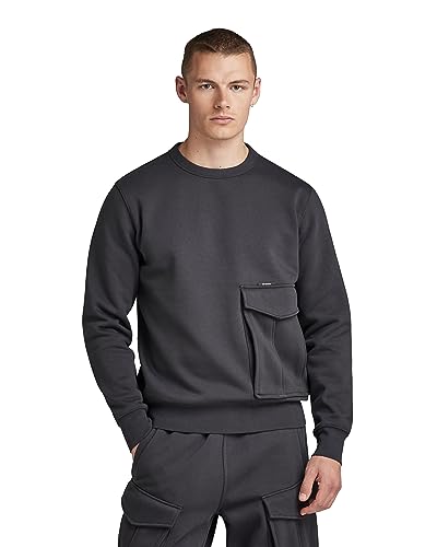 G-STAR Men's Premium Cargo Pocket Crew Neck Sweatshirt